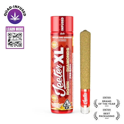 Apples and Bananas Quad-Infused XL Jeeter Joint | 2g - PRE_ROLLS by Jeeter at King of Budz