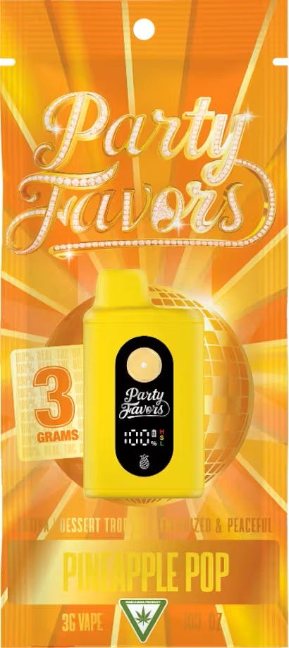 Product: PARTY FAVORS | PINEAPPLE POP | DISPOSABLE SATIVA