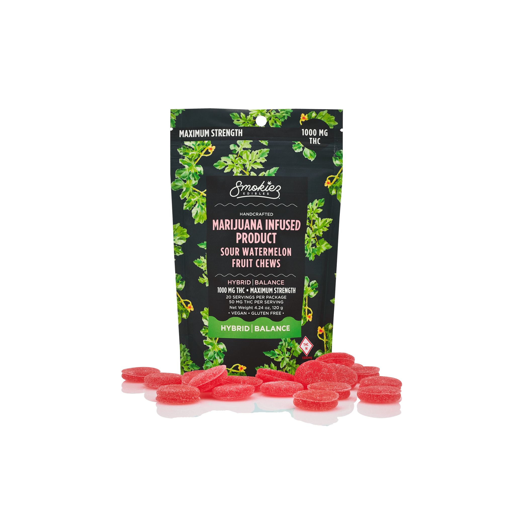 Smokiez Edibles Sour Watermelon Hybrid Gummiez 20pk Marijuana for Sale