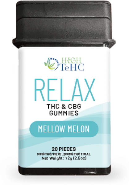 High TeHC | Mellow Melon Relax THC:CBG Gummies | 200mg:200mg