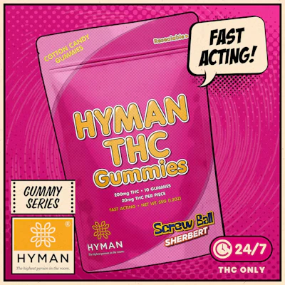Hyman - 200mg Gummies - Screwball Sherbert (All Day)