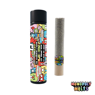 Monopoly Melts - 2.5g Hash Rosin Infused Donut - Watermelon Zkittlez X Zquishee