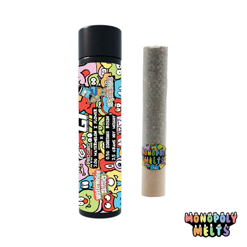 Monopoly Melts - 2.5g Hash Rosin Infused Donut - Watermelon Zkittlez X Zquishee