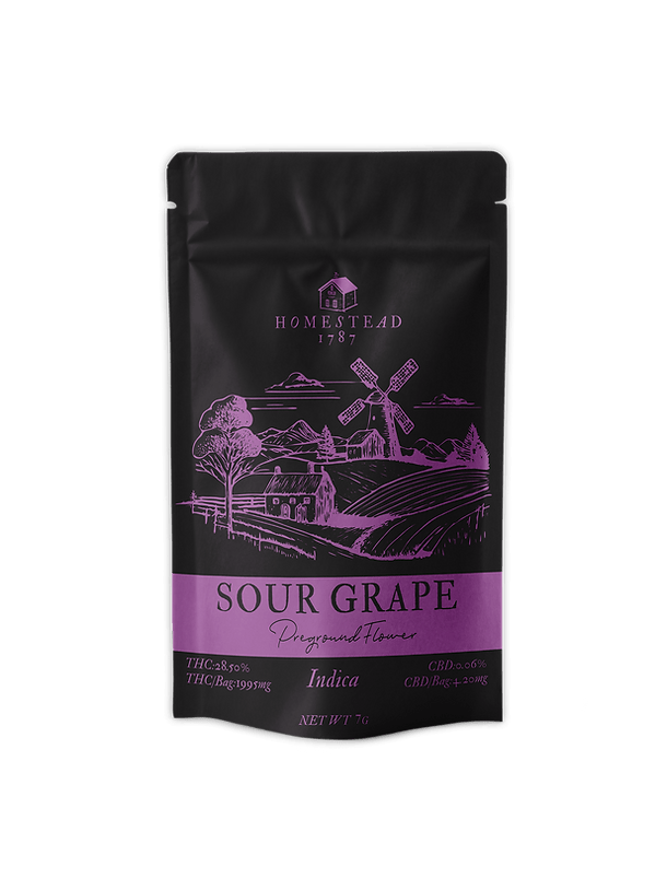 Homestead Pre-Ground Flower Sour Grape - Indica