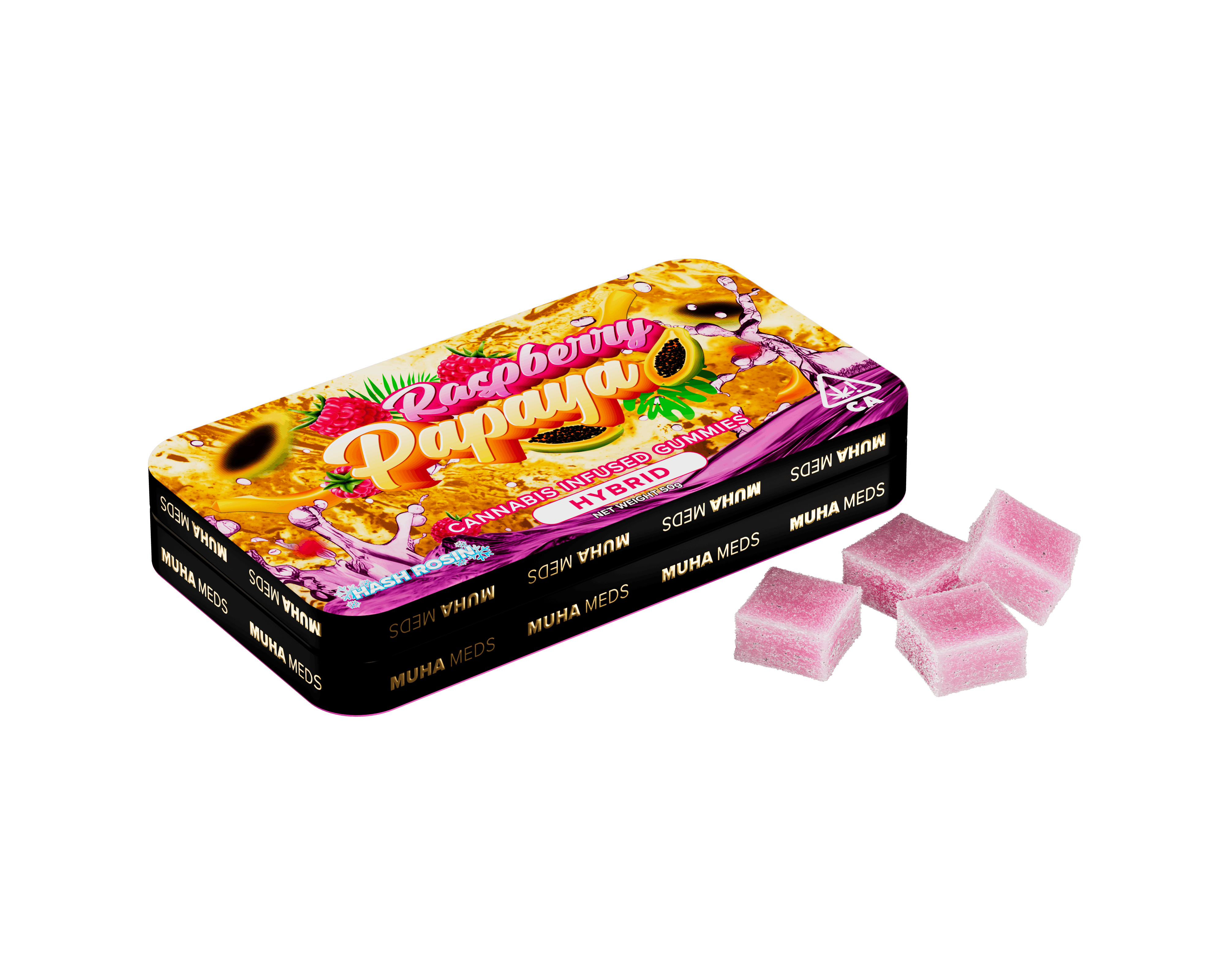 Mambas - 200mg Rosin Gummies - Raspberry Papaya