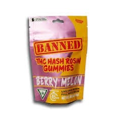 Banned - 200mg Hash Rosin Gummies - Berry Melon