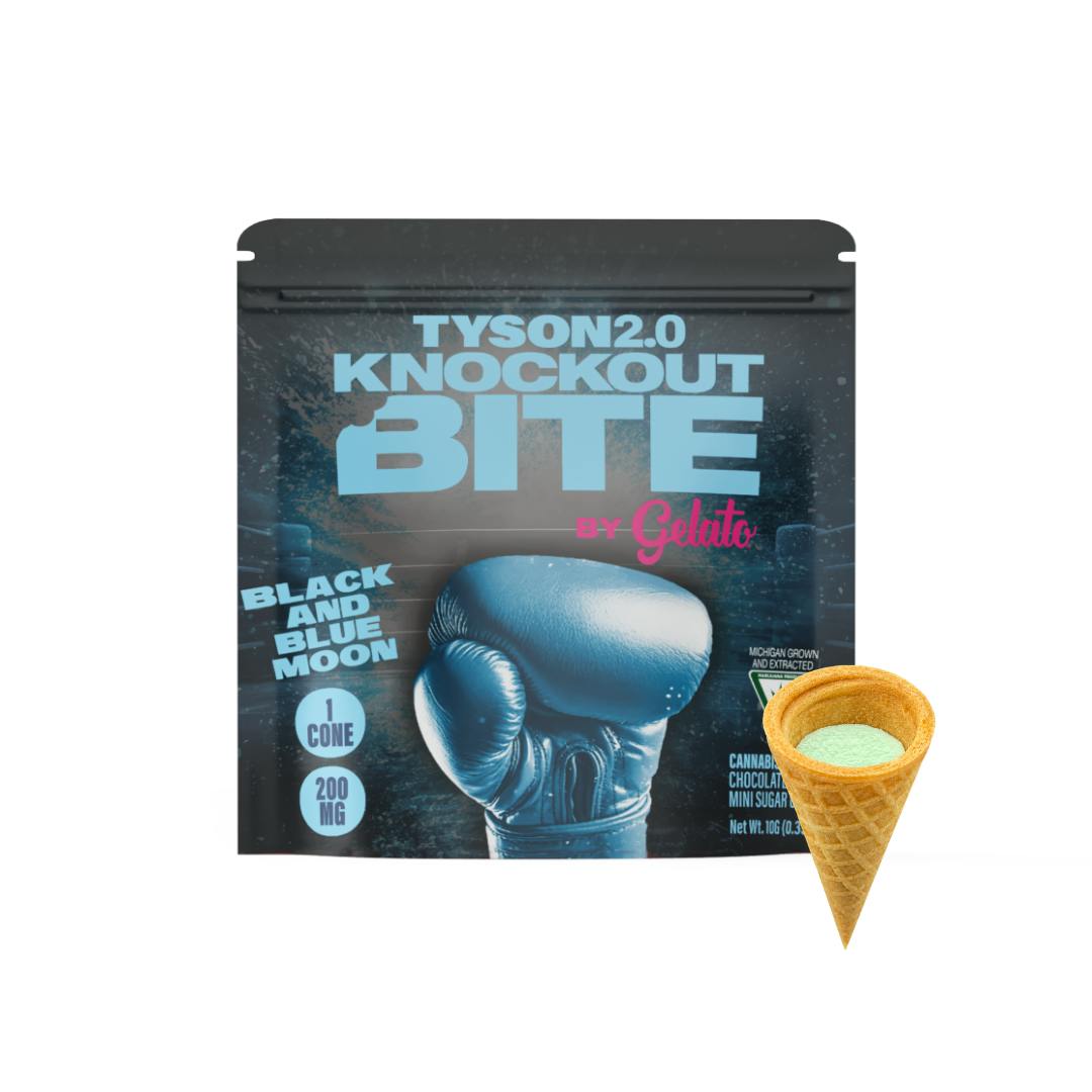 Gelato Last Bite x Tyson 2.0 - Cannabis Infused Sugar Cone 200mg - Black And Blue Moon