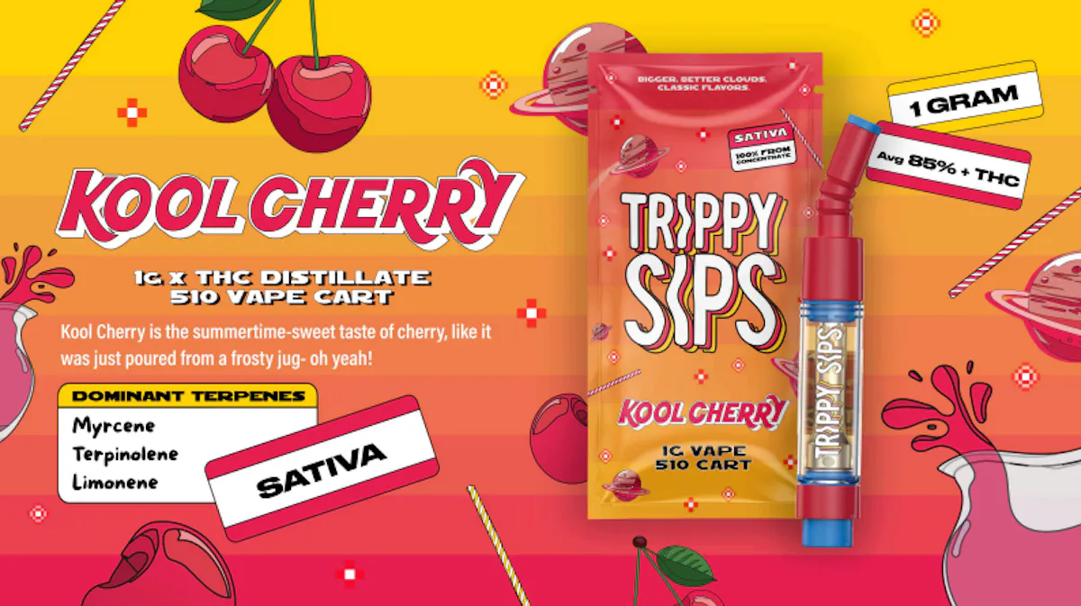Trippy Sips Kool Cherry 1g Cartridge 1g Vaporizers | Trippy Sips