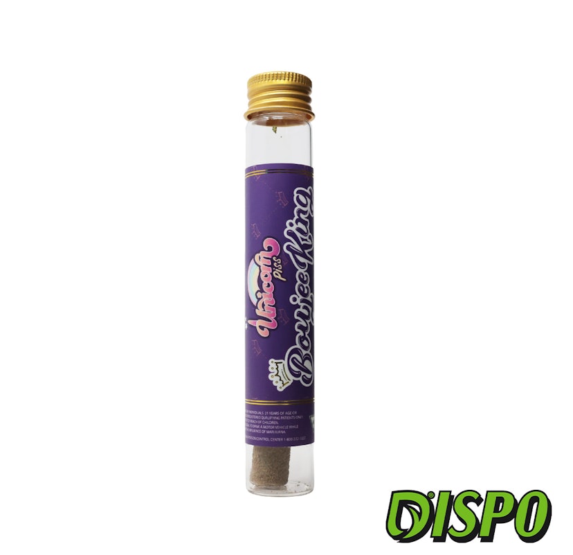 Boujee King - Unicorn Piss 1.5g Bubble Hash Crusted Infused  Pre-roll