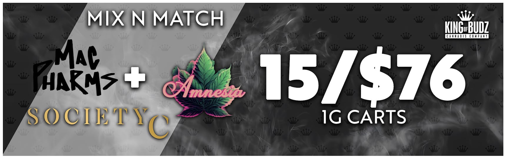 Mac Pharms Amnesia AND Society C 1g Cart 15/$76