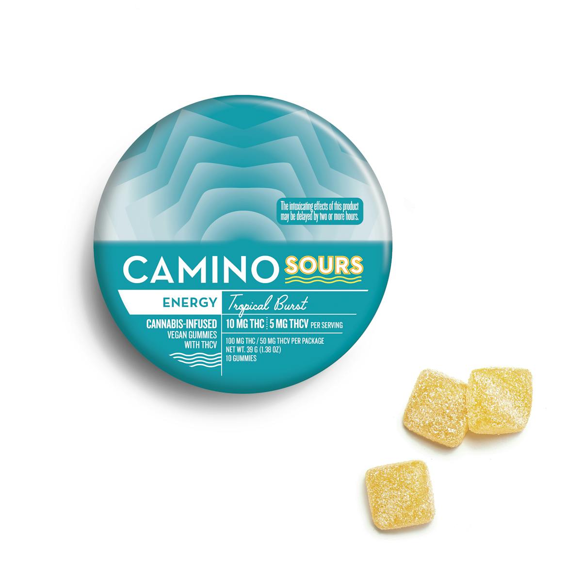 Photo of Camino Sours 10:5 ‘Energy’ Tropical Burst THCV Gummies [10pk]