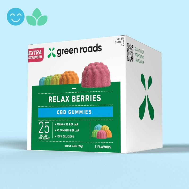 Accessories CBD Edible Gummies Green Roads Berries Relax