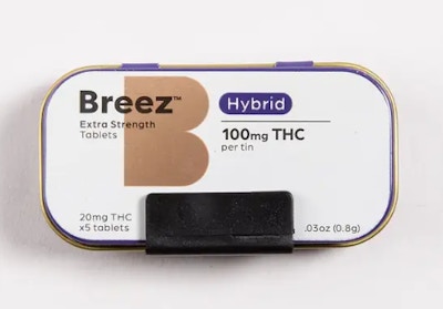 Product CoC Breez Extra Strength Tablets - Hybrid 100mg (5pk)