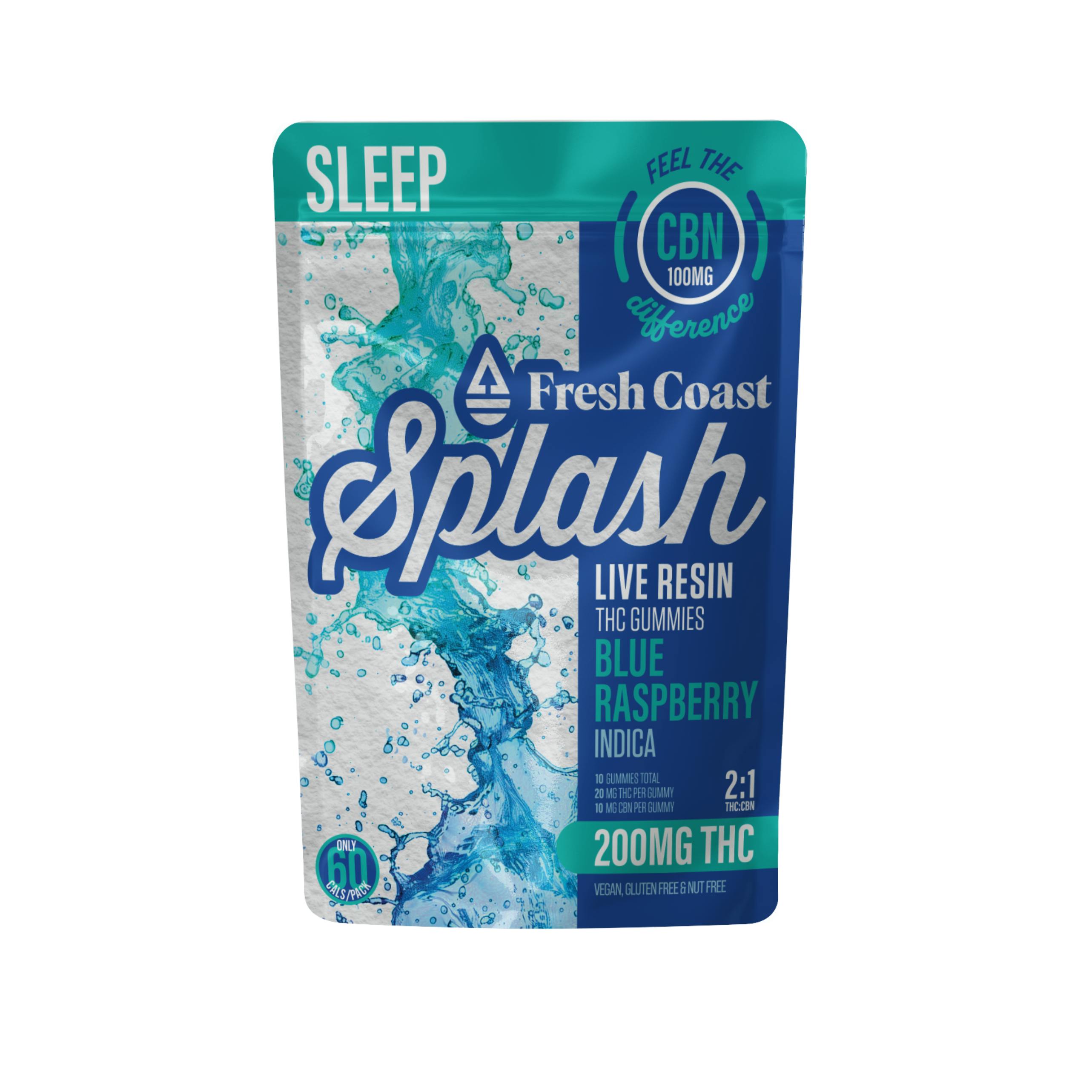 elfbar elfa master akku Peach Mango | Splash Live Resin Gummies | Hybrid | 200mg THC : 50mg CBG main image 1