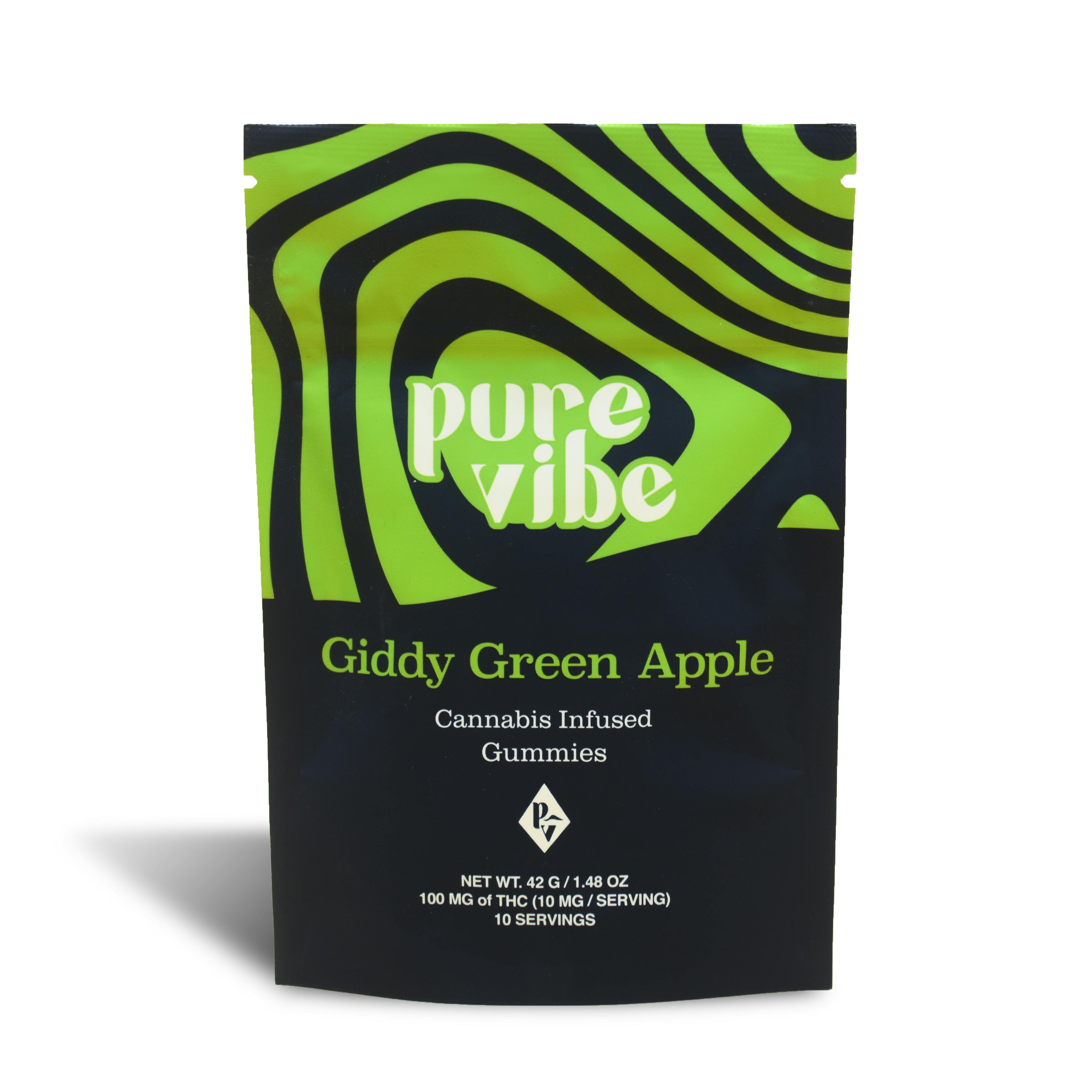 Giddy Green Apple Gummies 100mg Sacred Bloom Cannabis Dispensary
