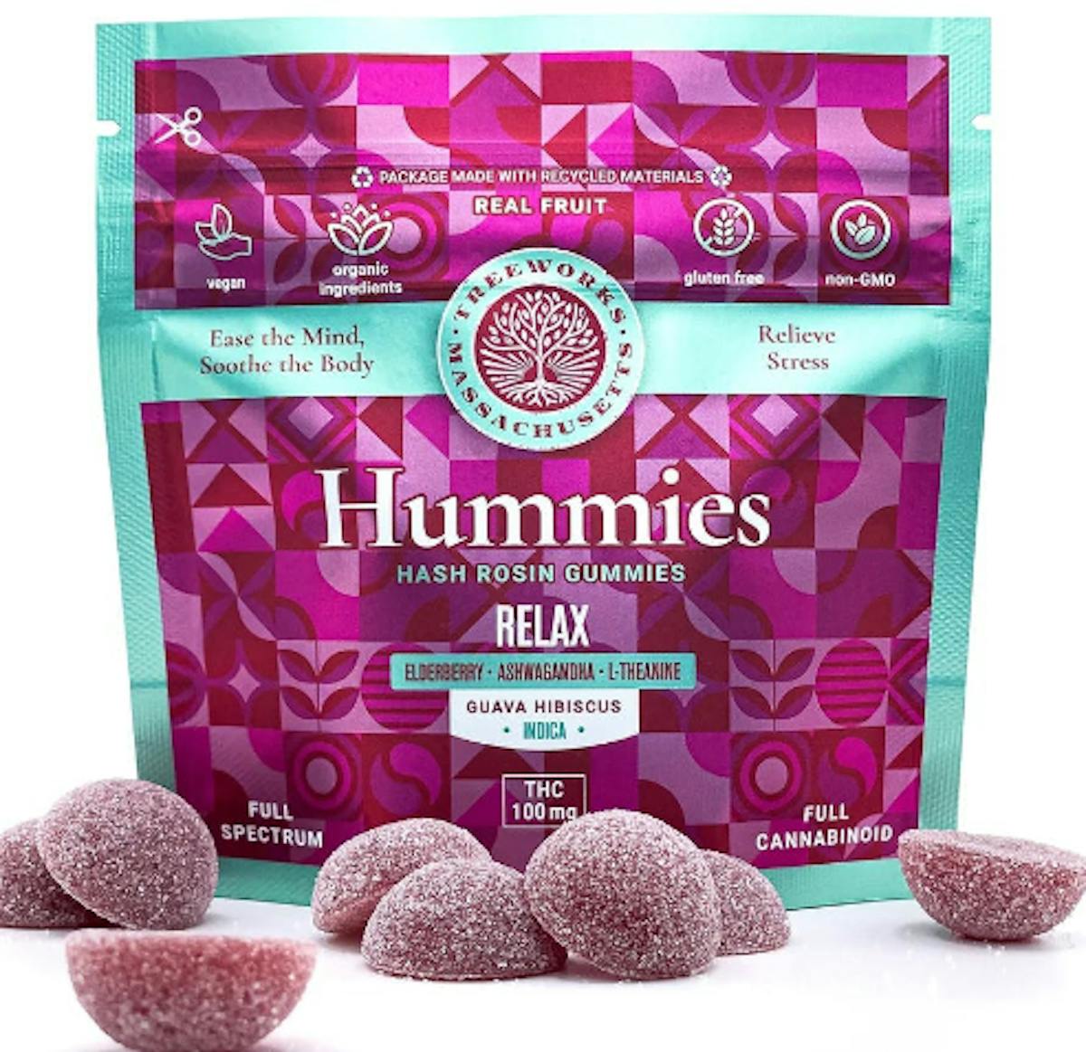 Image of Relax – 100mg Hash Rosin Gummies – Hummies