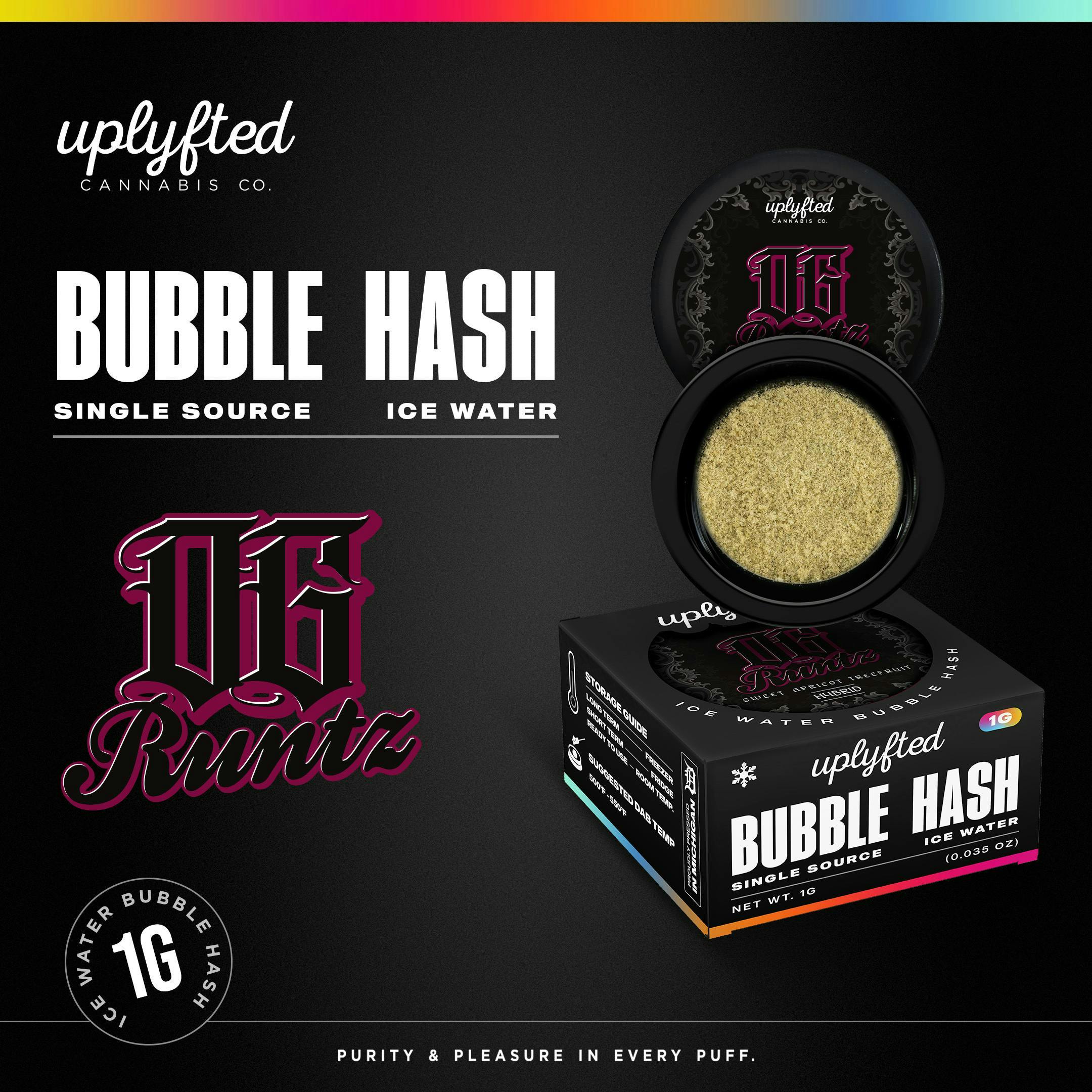 Uplyfted Cannabis Co. UPLYFTED | OG RUNTZ | BUBBLE HASH HYBRID — CONCENTRATES