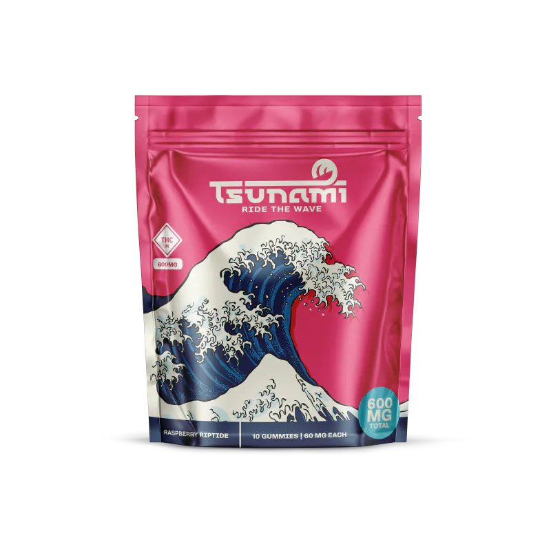 Tsunami | Gummies | Raspberry Riptide 600mg | Flora Farms Humansville