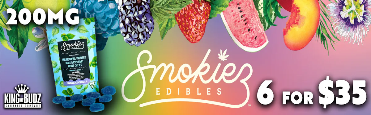 Smokiez 1:1 200MG Gummies 6 For $35
