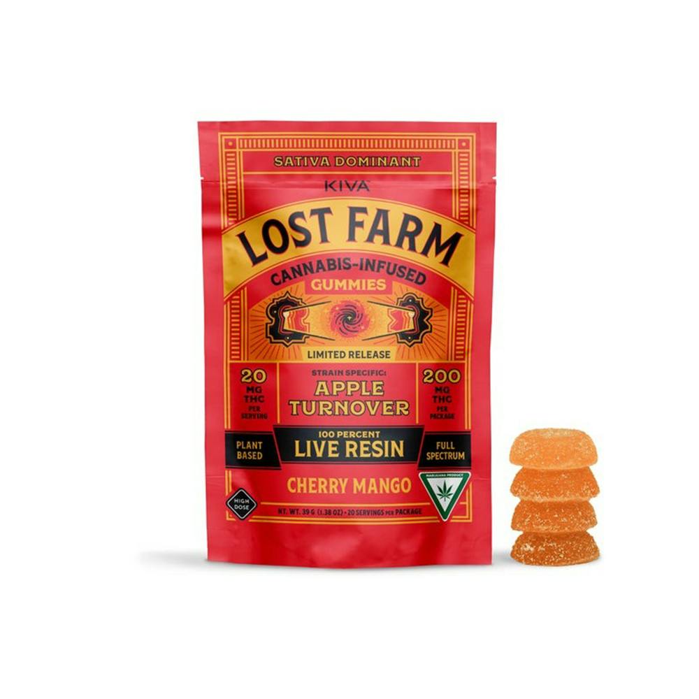 Lost Farm | Cherry Mango | 200mg (10x20mg) Live Resin Gummies