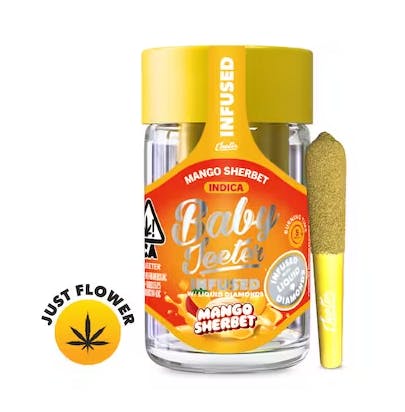 Product: BABY JEETER | MANGO SHERBERT | INFUSED PRE-ROLLS | 5 x 0.5G INDICA