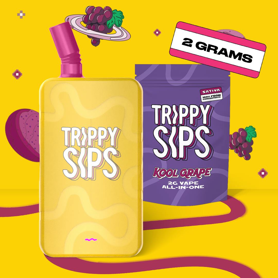 Trippy Sips | Kool Grape (S) All-In-One Disposable Vape | 2g | Altitude  Cannabis