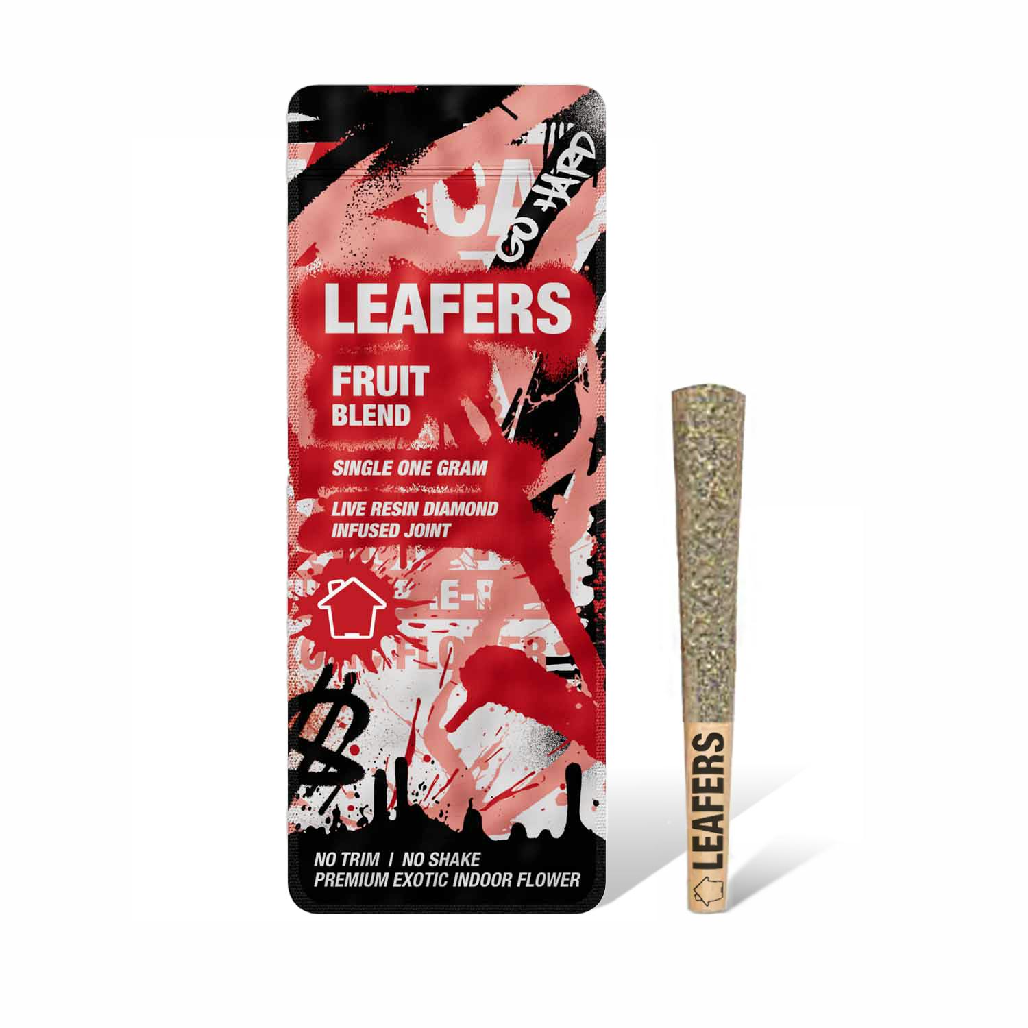 Leafers - Live Resin Diamond Infused Preroll - Fruit Blend (H) (1.0g)