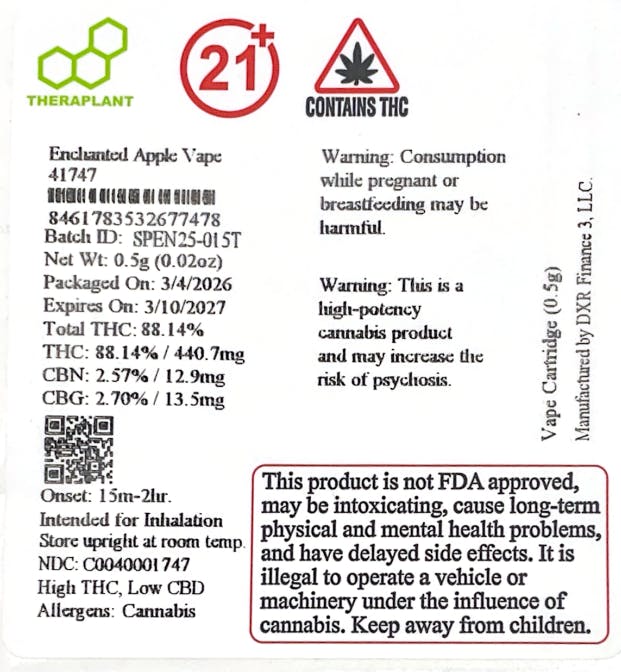 theraplant disposable vape review Enchanted Apple Cartridge LOST THC V3 Disposable Vape 7.5G Online Flavour:BANANA Why Is My Vape