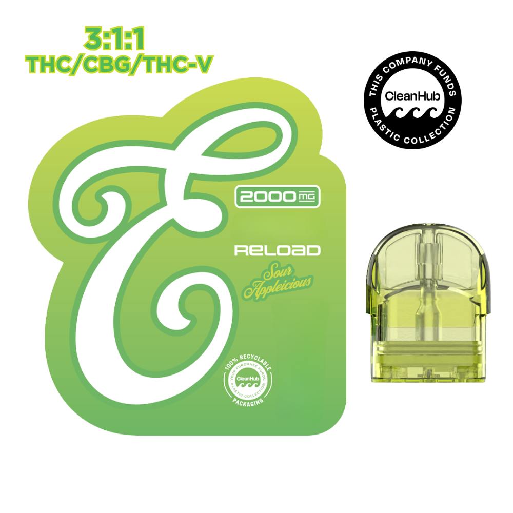 RELOAD - 2g FUSION - Sour Appleicious (3:1:1 THC/CBG/THCV)