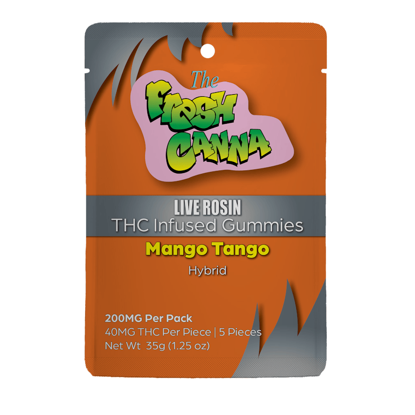 Fresh Canna | 200mg Live Rosin Gummies | Mango (Hybrid)