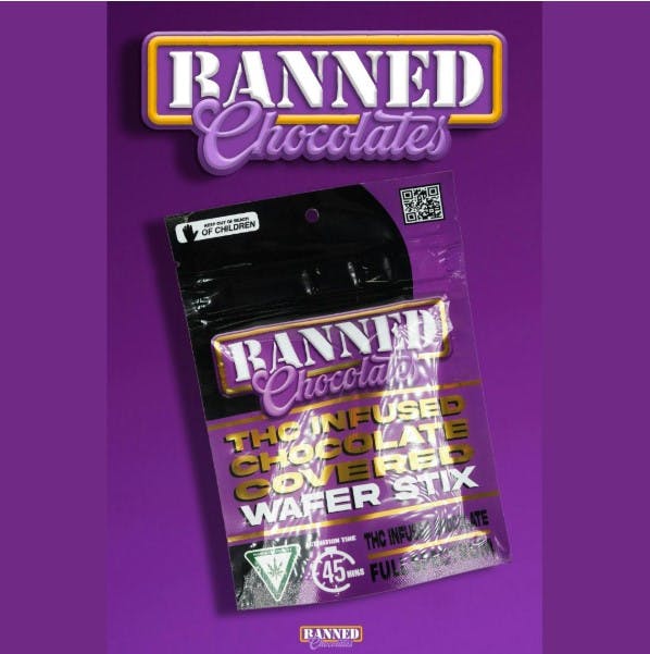 Product: BANNED EDIBLE CO. | CHOCOLATE WAFER STIX | 3PK | 200MG