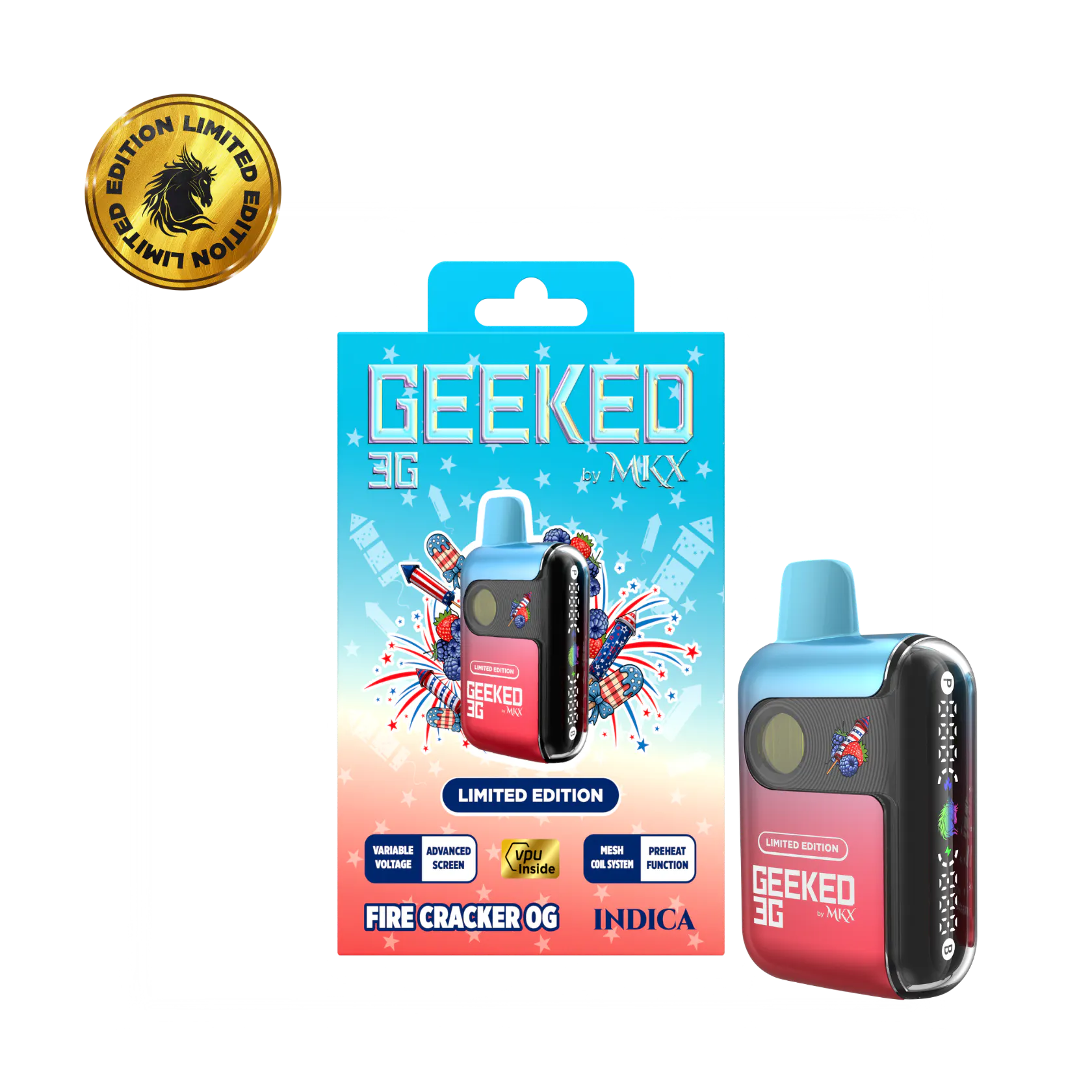 GEEKED by MKX - 3G Disposables LIMITED EDITION - Fire Cracker OG