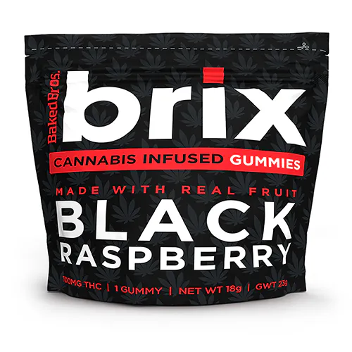 Baked Bros BRIX Blackberry Raspberry Gummies 100mg/.1-active