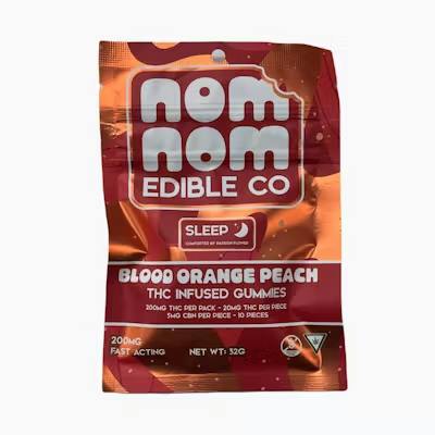 Blood Orange Peach - Sleep 200MG by Nom Nom Edible Co. – Edibles at Gatsby Cannabis