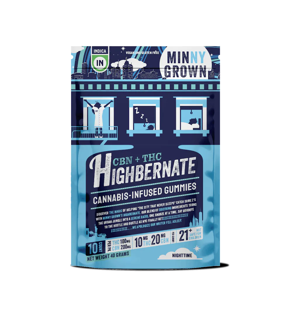 Product Minny Grown - Highbernate - 10mg THC - 20mg CBN - 100mg - Gummies