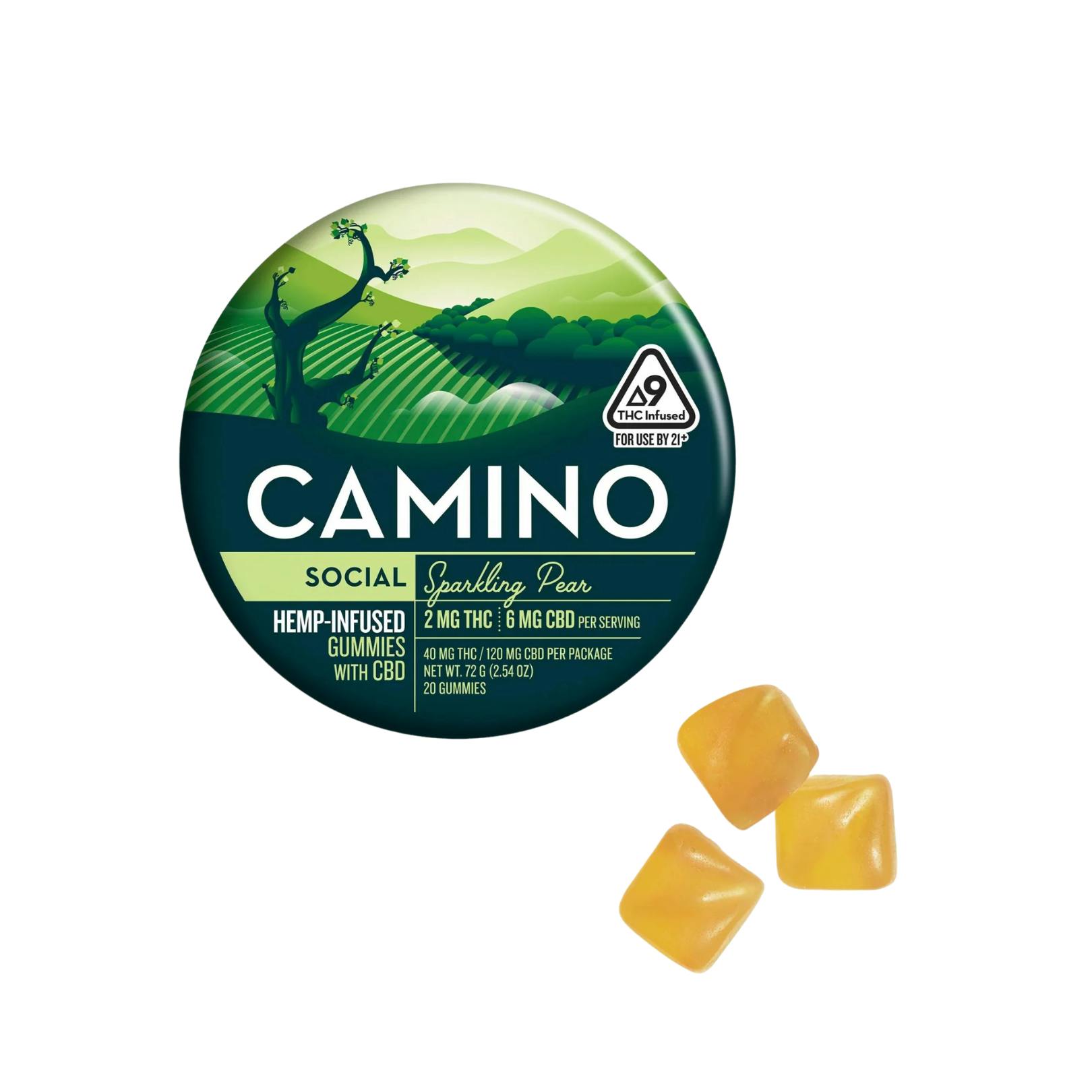 SPARKLING PEAR SOCIAL GUMMIES (1:3 THC:CBD)