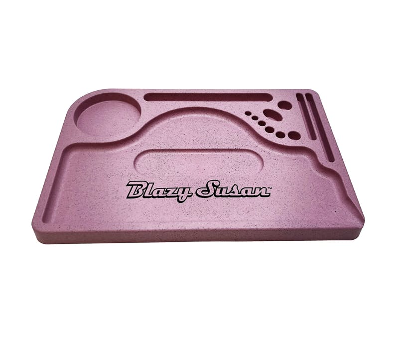 Blazy Susan Hemp Rolling Tray Pink