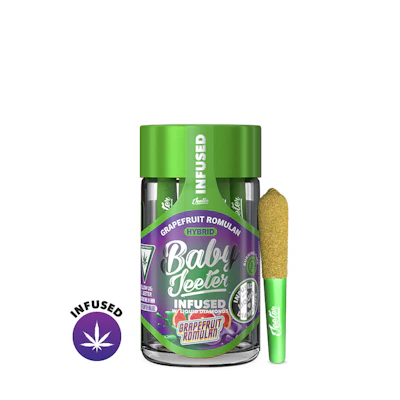 Grapefruit Romulan Baby Jeeter Infused Pre-Roll 5-pack | 2.5g - PRE_ROLLS by Jeeter at King of Budz