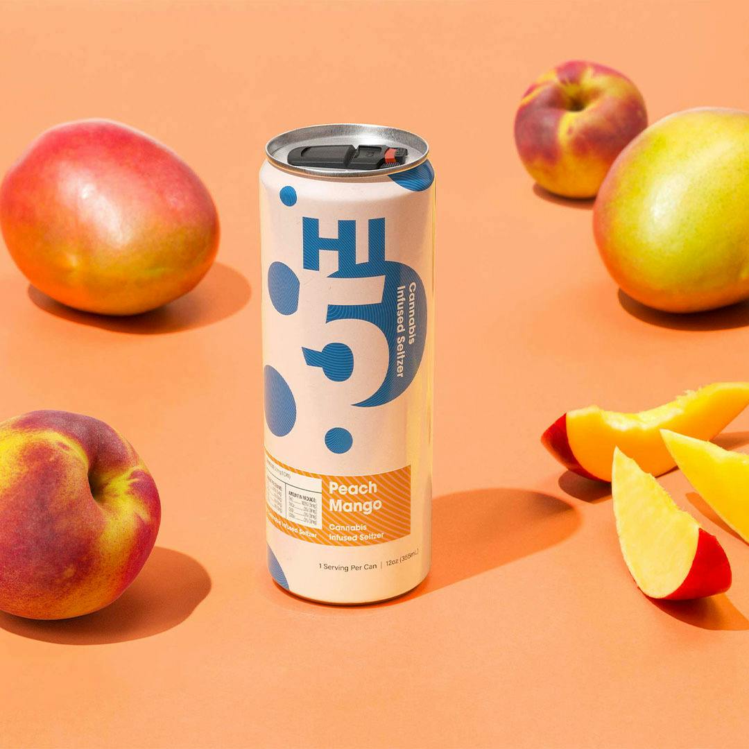 Hi5 Seltzer - 5 mg THC - Peach Mango (TAX INCLUDED)