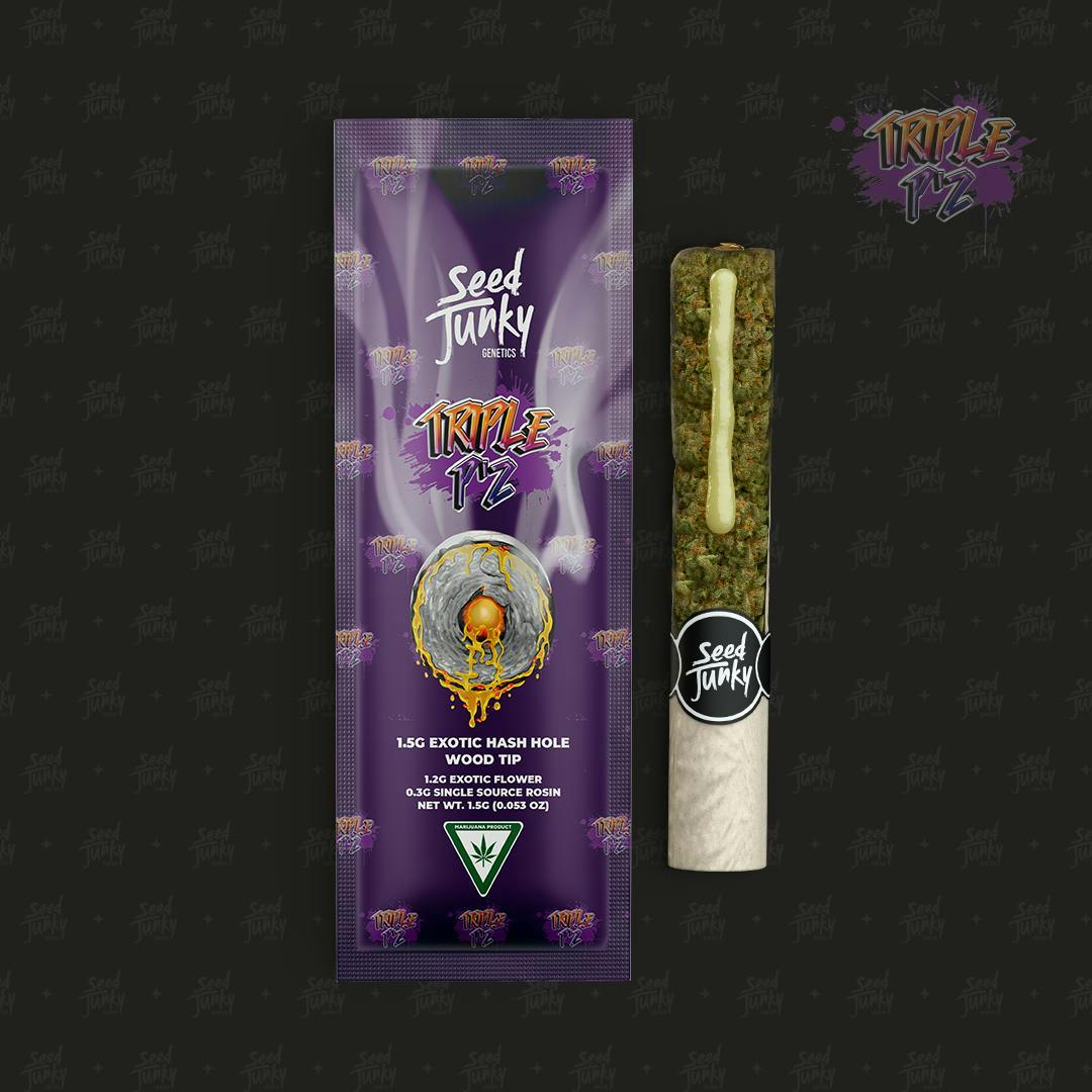 Product: Seed Junky | Hash Hole Pre-Roll - 1.5g - Triple P'z