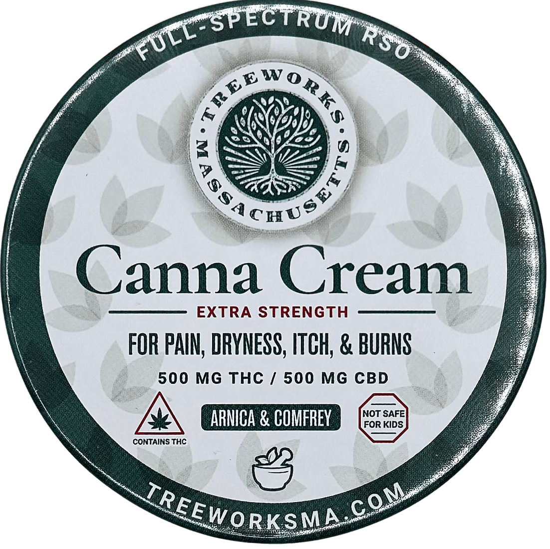 Canna Cream | 500mg 1:1 | 1g Topicals | Treeworks | Williamstown, MA