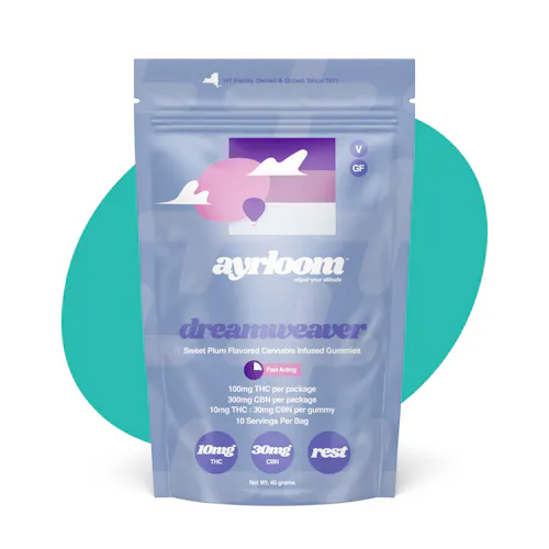 Ayrloom Up | Sugar Plum | 10mg THC : 5mg CBN | 10-pk-active