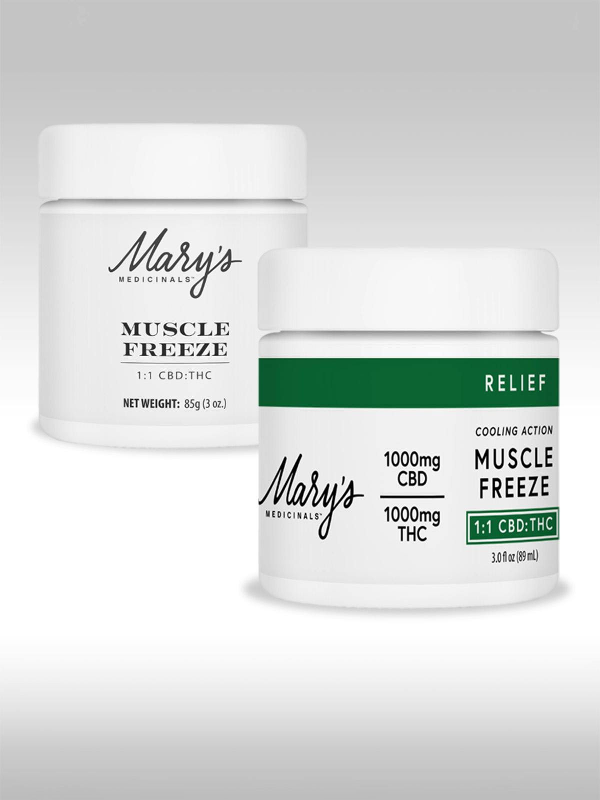 Product: Mary's Medicinals | Muscle Freeze Relief | Infused Topical | 1000mgCBD:1000mgTHC | 3oz