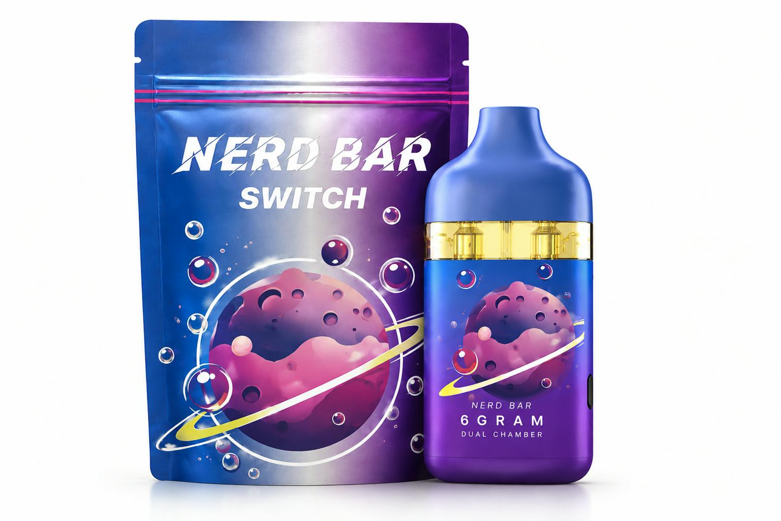 Nerd Bar 6G Dual AIO Live Resin Vape - MAC x OG Kush