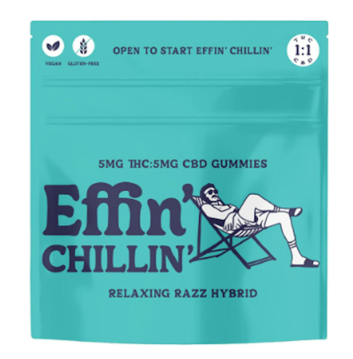 Photo of Effin’ Chill 1:1 Relaxing Razz Gummies 100mg 20pk (THC:CBD)