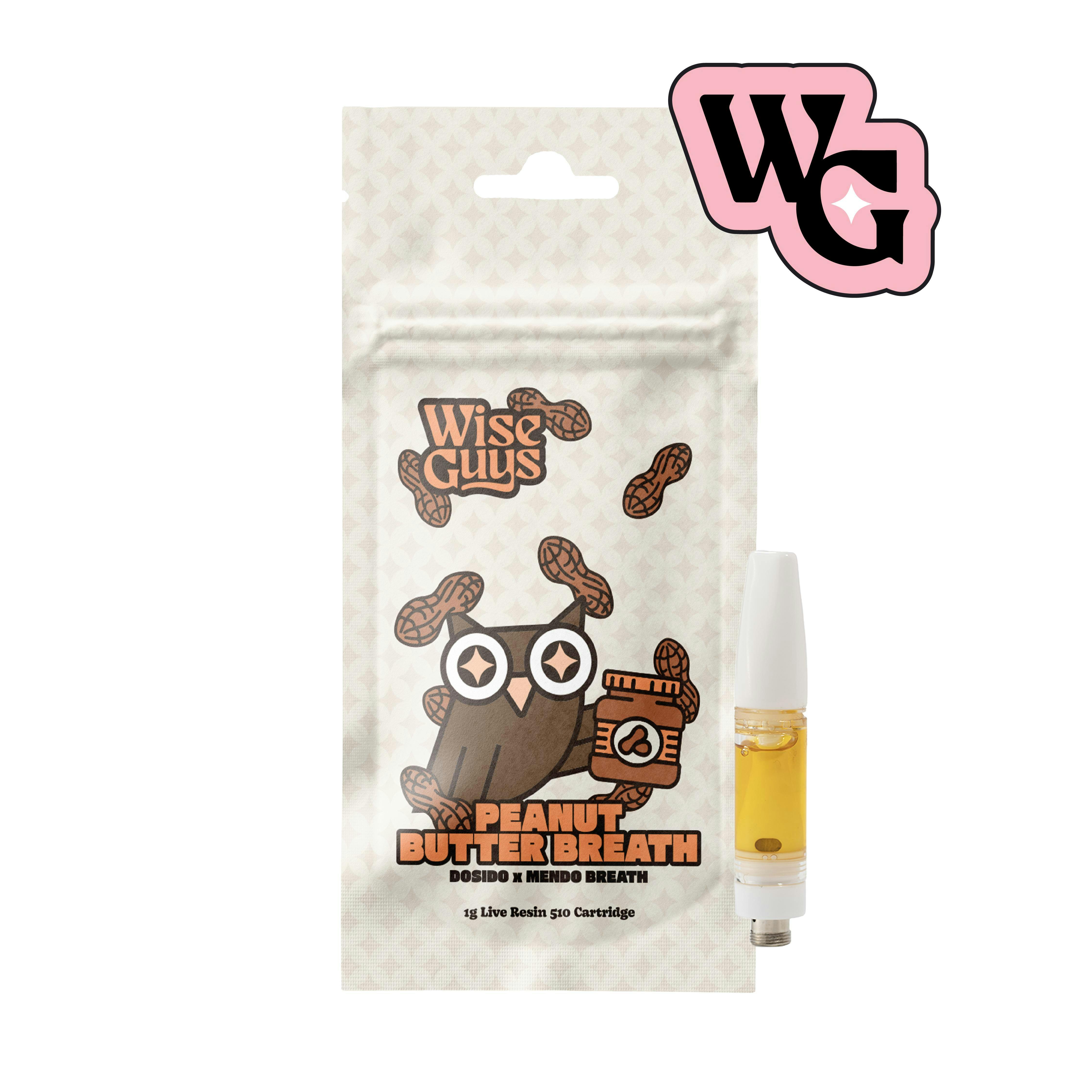 Wise Guys - 1g Live Resin Cart - Peanut Butter Breath