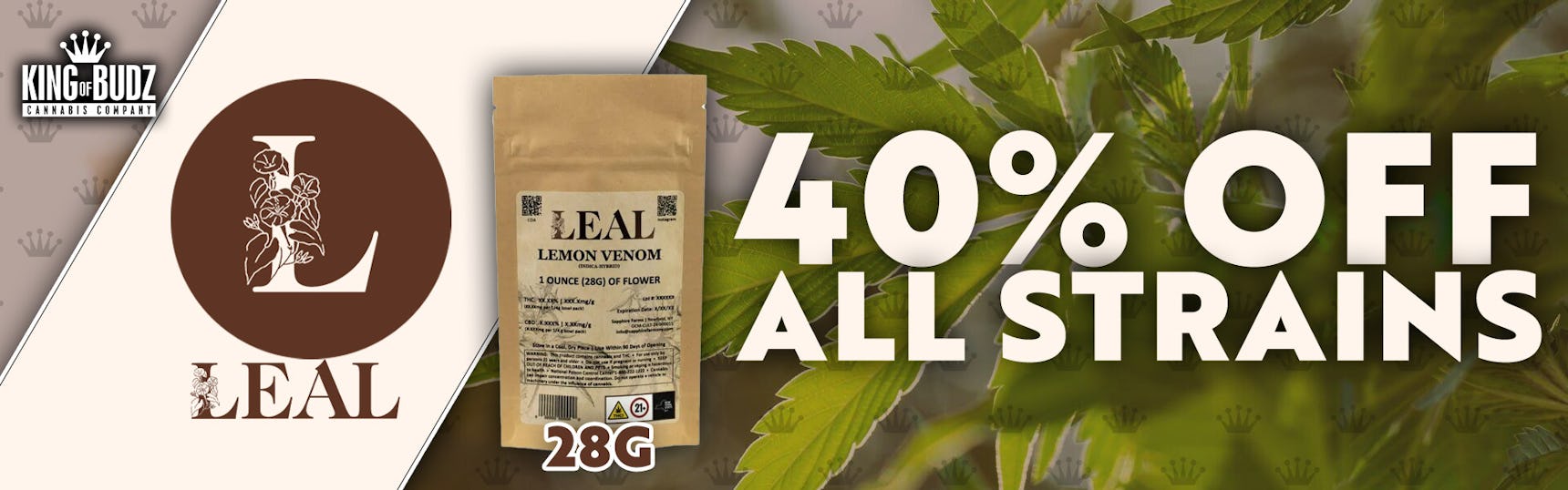 Leal – 28g – 40 Percent OFF All Strains