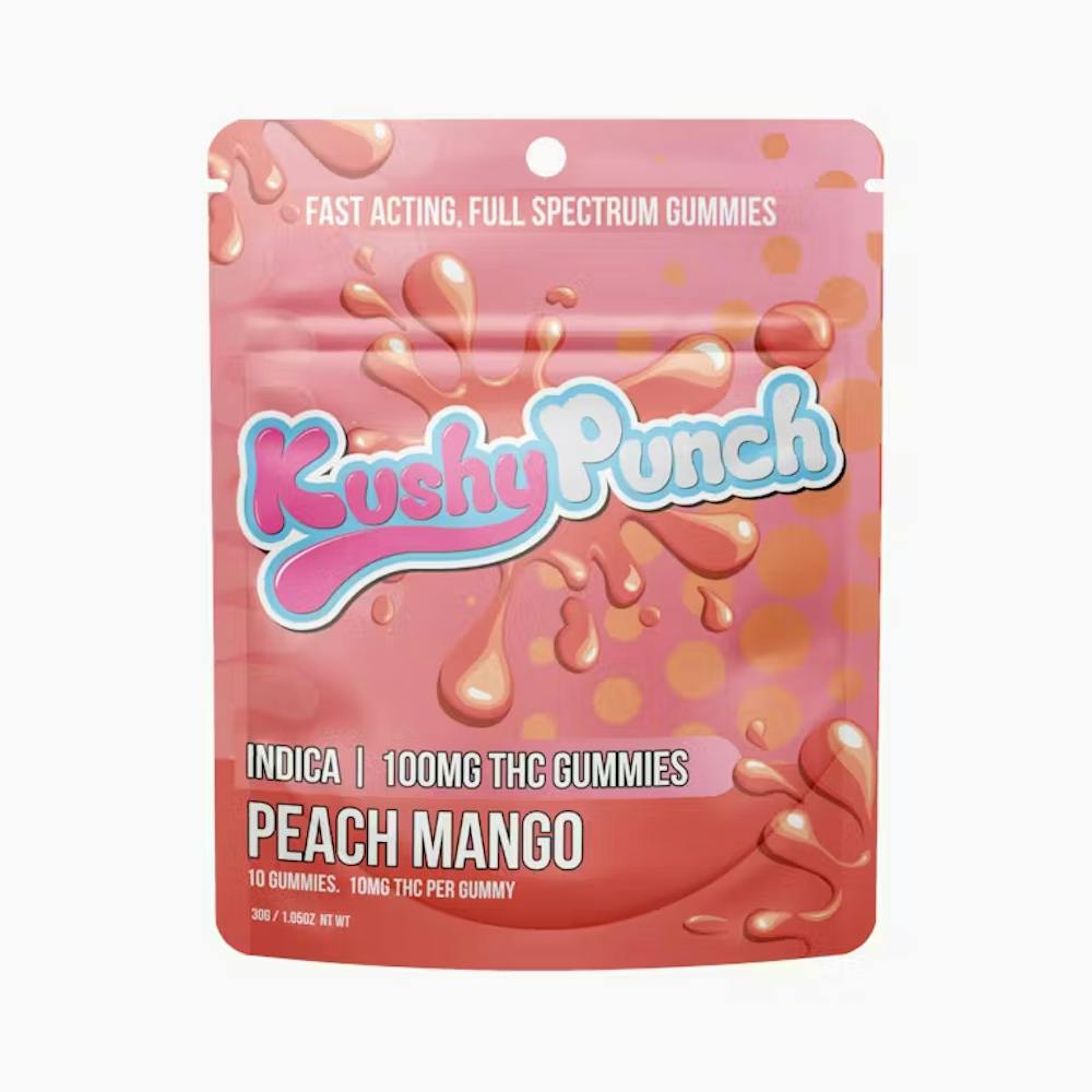 Product Kushy Punch | Peach Mango | Gummies | 100mg