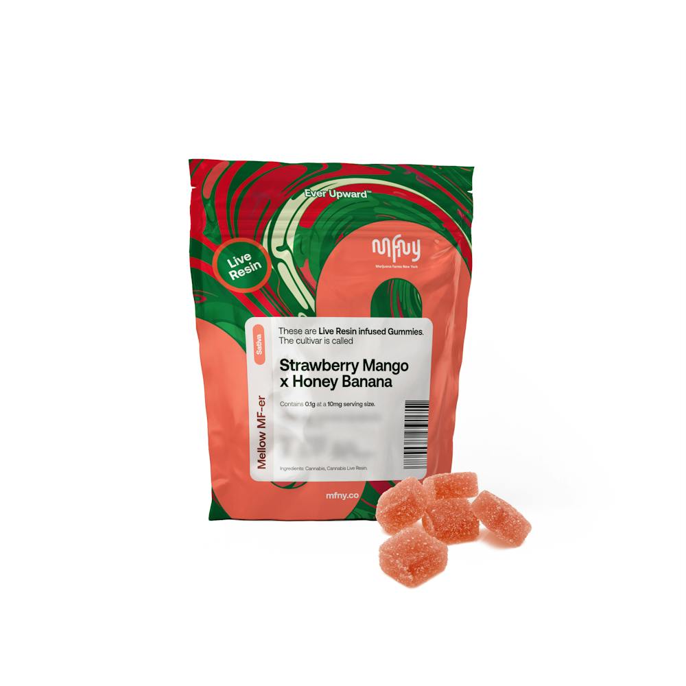 Product Strawberry Mango x Honey Banana Live Resin Gummies | 10 pk