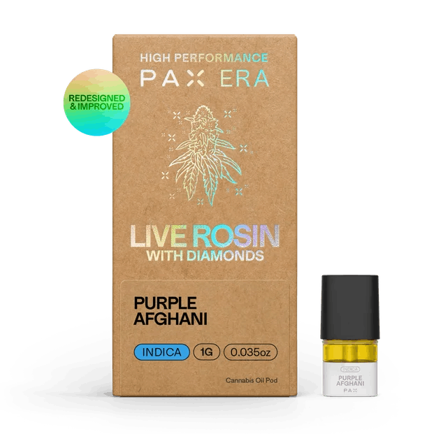 image of Purple Afghani | .5g Live Rosin with Diamonds Pod Reload